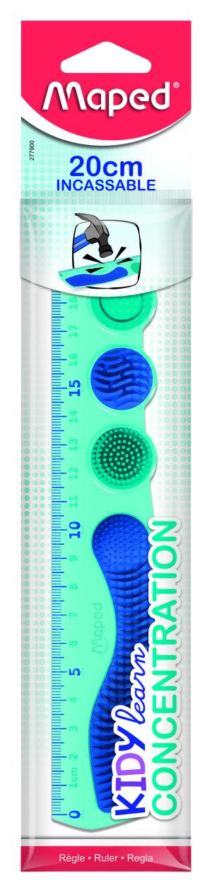 Blister regla 20cm irrompible kidy learn concentración