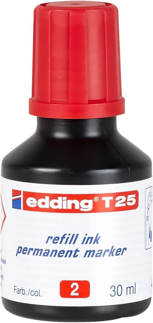 Bote de tinta rotulador t-25 30ml rojo