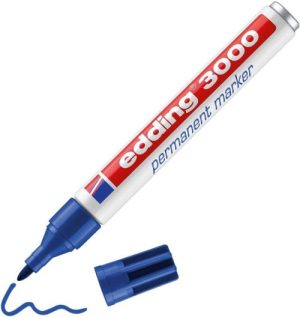 c/10 Rotulador Edding 3000 azul marcador permanente