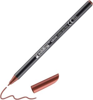 c/10 rotulador edding 1200 marron 07 punta de fibra