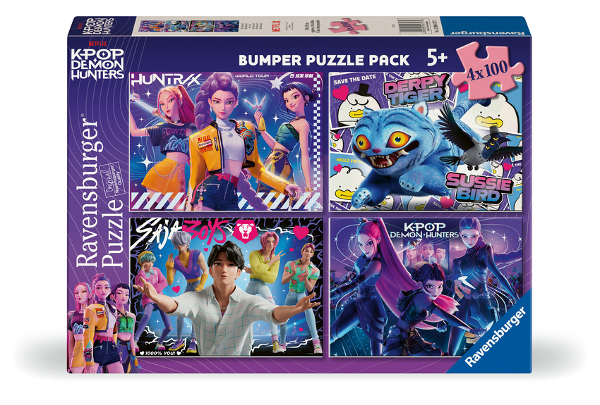 MULTI PUZZLE KPOP DEMON HUNTERS 4X100 PIEZAS