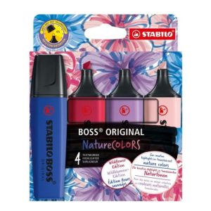 Estuche 4 marcadores stabilo naturecolors wildflower edition