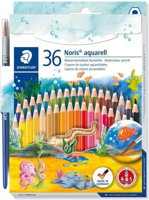 Estuche 36 lapices colores acuarelables + 1 pincel