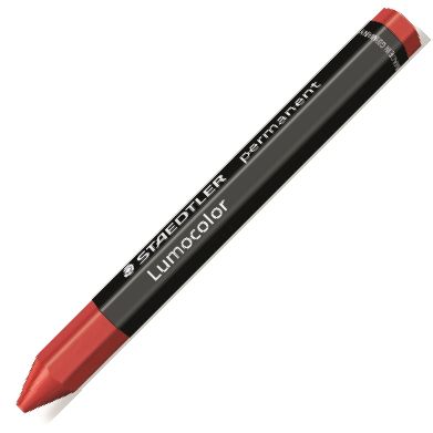 C/12 CRAYONES LUMOCOLOR 236 OMNIGRAPH PERMANENT ROJO