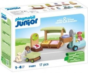 PUESTO ECOLOGICO DE Y CARRETILLA PLAYMOBIL JUNIOR