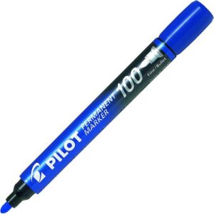 C/12 rotulador permanente pilot sc 100 color azul punta cónica