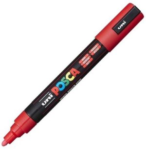 Marcador uni-posca pc5m color rojo fluor punta 1,8-2,5mm