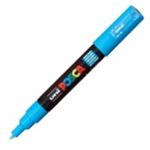 MARCADOR UNI-POSCA PC1M COLOR AZUL CLARO PUNTA 0,7MM