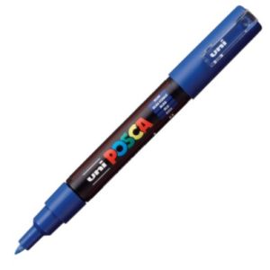 MARCADOR UNI-POSCA PC1M COLOR AZUL MARINO PUNTA 0,7MM