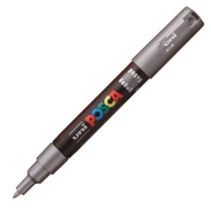MARCADOR UNI-POSCA PC1M COLOR PLATA PUNTA 0,7MM PC1M26