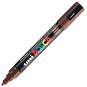 Marcador uni-posca pc5m color marrón punta 1.8-2.5mm