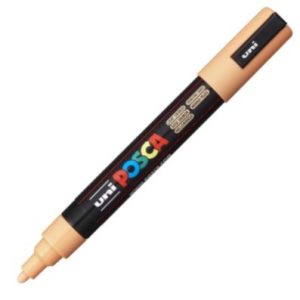 Marcador uni-posca pc5m color naranja claro punta 1.8-2.5mm