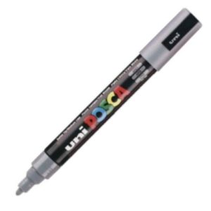 Marcador uni-posca pc5m color gris punta 1.8-2.5mm