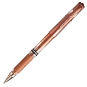 C/12 boligrafos uni-ball signo broad color bronce 1mm