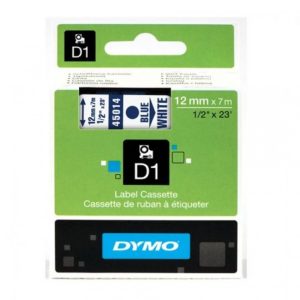 Cintas dymo d1 12mmx7m azul/blanco