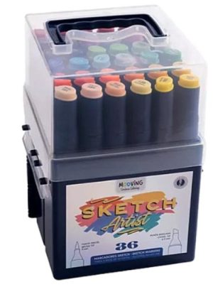 ESTUCHE 36 MARCADORES SKETCH DOBLE PUNTA COLORING