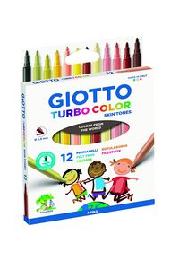 Estuche 12 rotuladores Giotto Turbocolor Skin Tones