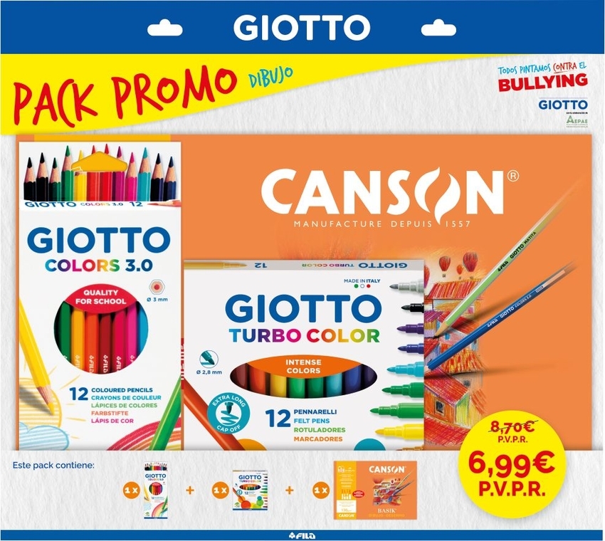 PACK PROMO DIBUJO GIOTTO BASIK