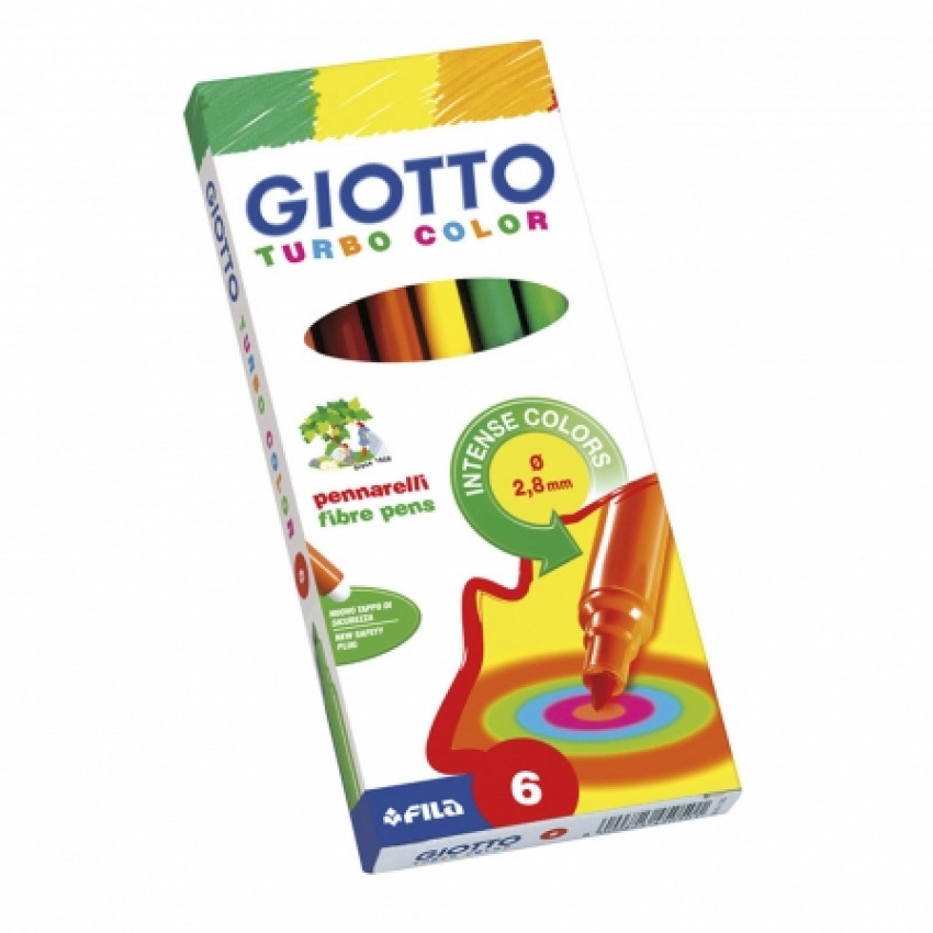 ESTUCHE 6 ROTULADORES GIOTTO TURBOCOLOR