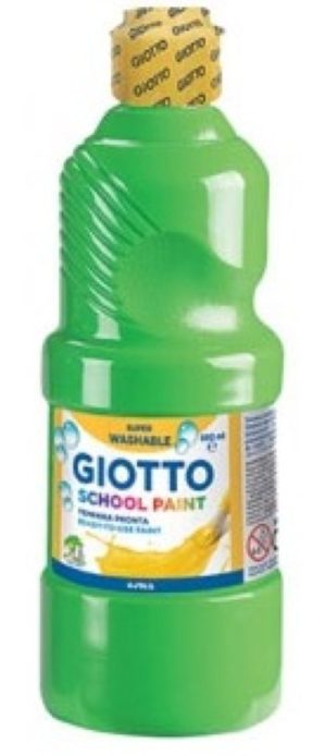Bote témpera escolar Giotto 500ml verde cinabrio