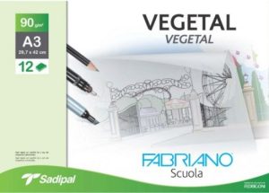Minipack 12 hojas papel vegetal a3 90g. fabriano