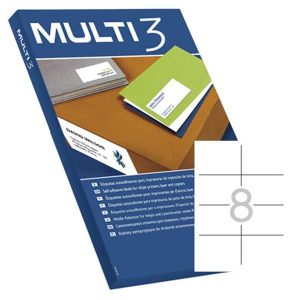 C/100 hojas etiquetas ft/im 105x74 multi3 cantos rectos