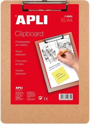 Carpeta a4 de madera con pinza superior metalica
