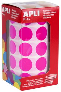 ROLLO GOMETS REDONDO FUCSIA AUTOADHESIVOS 20MM