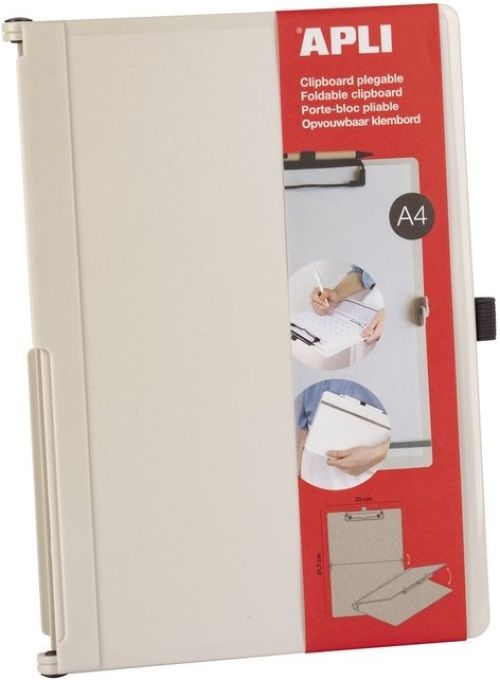 Clipboard plegable a4 plastico abs color blanco