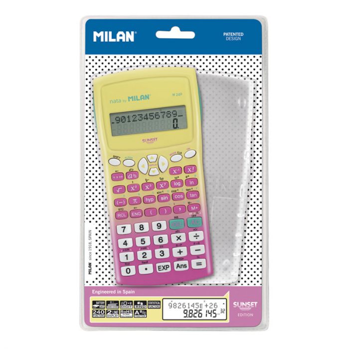 Calculadora cientifica m240 milan serie sunset rosa 240 funciones