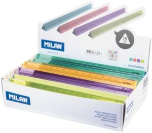 Exp 60 reglas triangulares 15cm serie look