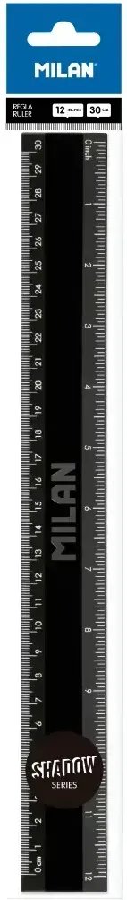 Regla 30cm flex&resistant color negro serie shadow