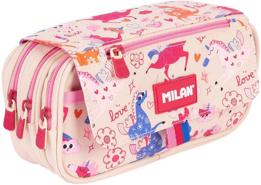 Estuche portatodo 4 cremalleras serie especial flowicorn