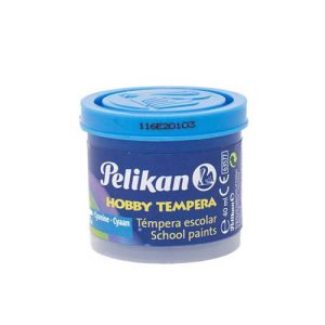 C/6 botes tempera pelikan 40ml color azul cyan