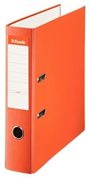 Archivador palanca A4 70mm cartón forrado plastico color naranja