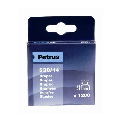 CAJA 1200 GRAPAS PETRUS Nº530/14 COBREADA