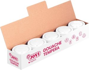 C/5 botes tempera blanca 35ml jovi