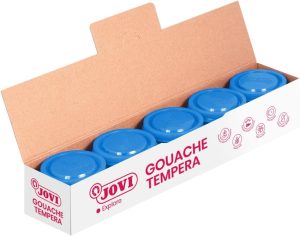 C/5 botes tempera azul cyan 35ml jovi