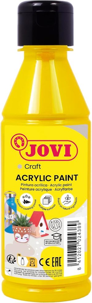 BOTE PINTURA JOVIDECOR ACRYL AMARILLO 250ML