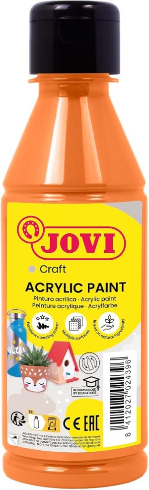 BOTE PINTURA JOVIDECOR ACRYL NARANJA 250ML