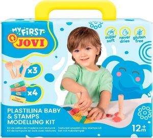 Kit de modelaje con estampadores de madera my first plastilina baby