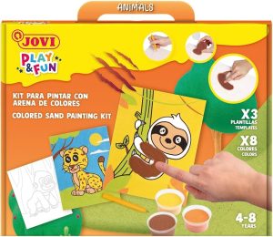 Kit pinta con arena de colores animales terrestres play &fun