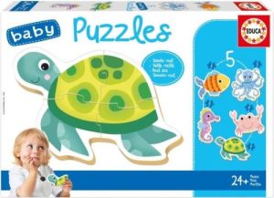 BABY PUZZLES ANIMALES ACUATICOS ( 5PUZZLES 3,4,5 PIEZAS )
