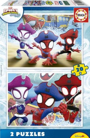 PUZZLE 2X20 PIEZAS SPIDEY &AMAZING FRIENDS