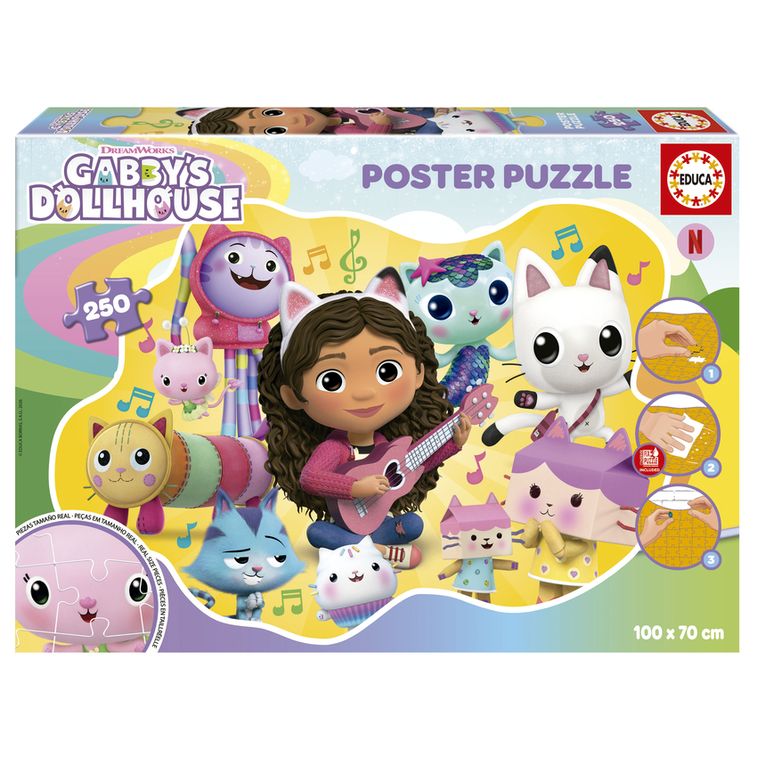 PUZZLE POSTER 250 PIEZAS GABBYS DOLLHOUSE