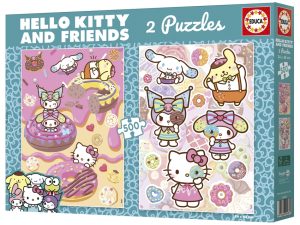 PUZZLE 2X500 PIEZAS HELLO KITTY &FRIENDS
