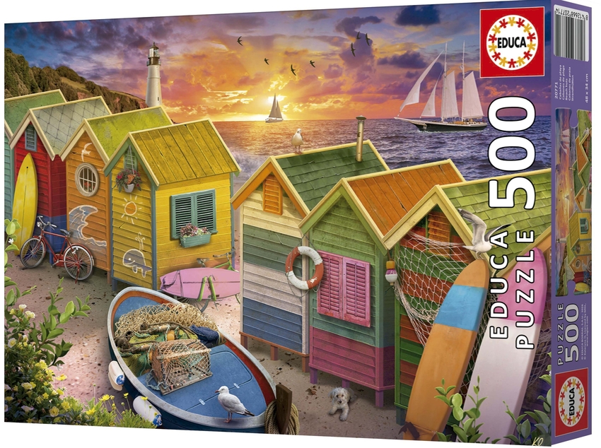 PUZZLE 500 PIEZAS CABAÑAS DE PLAYA