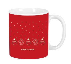 TAZA GRANDE CASITAS MERRY XMAS 8x9,5x8cm