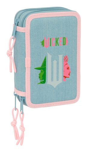 PLUMIER TRIPLE 37 PIEZAS WICKED 12,5x19,5x5,5cm