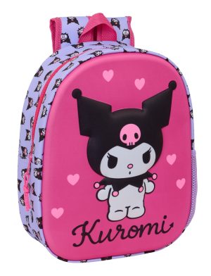 MOCHILA 3D KUROMI 27x33x10cm